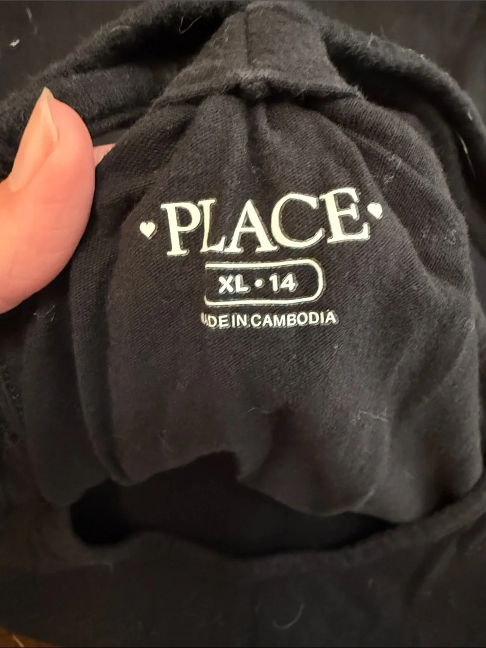 The Children's Place Black Tank Top with Gold Patterned Heart